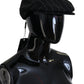 Elegant Black and White Newsboy Hat