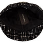Chic Black Cabbie Hat with Luxurious Blend
