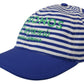 Elegant Striped Baseball Hat in Blue & White