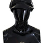 Elegant Black Leather Cabbie Hat