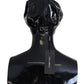 Elegant Black Leather Cabbie Hat