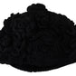 Black Wool Knit Winter Beanie Hat