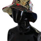 Multicolor Metallic Bucket Hat with Logo Details