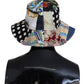 Multicolor Metallic Bucket Hat with Logo Details