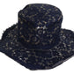 Elegant Wide Brim Blue Hat