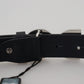 Elegant Leather Belt with DG Metal Buckle