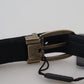 Elegant Black Leather Belt