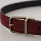 Elegant Leather Belt with Metal Buckle Closure