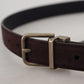Elegant Italian Leather Belt with Metal Buckle