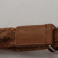 Elegant Leather Belt with Signature Buckle