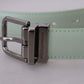 Elegant Mint Green Leather Belt