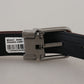 Elegant Red Leather Classic Belt