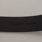 Elegant Black Leather DG Logo Belt