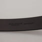 Elegant Black Leather Belt with DG Buckle