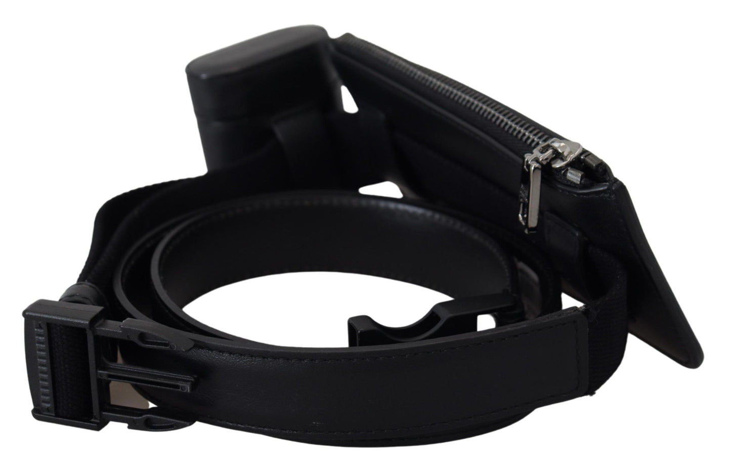 Elegant Leather Belt with Airpod Case & Coin Purse
