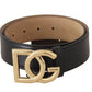 Elegant Engraved Logo Leather Belt