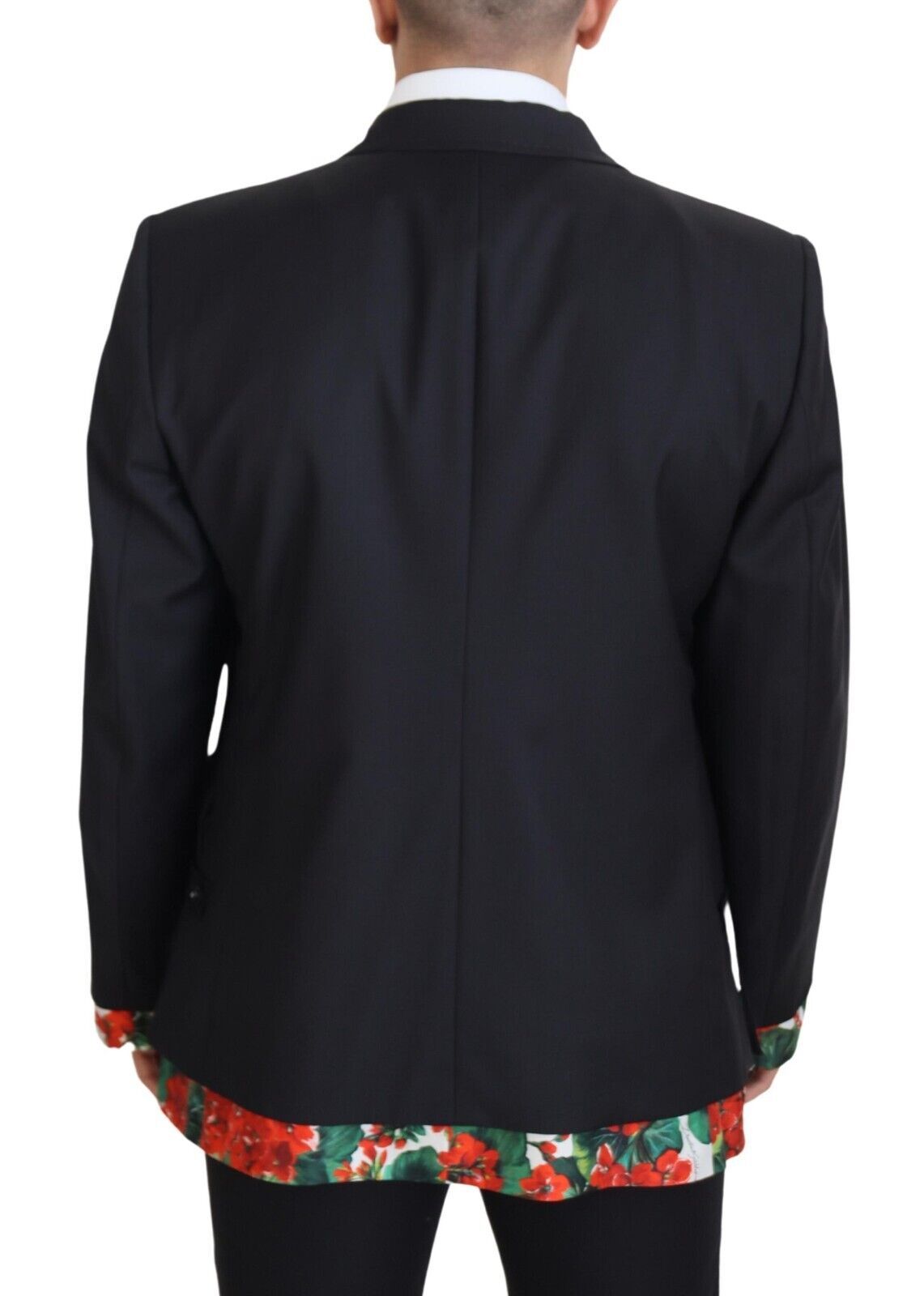 Elegant Double Breasted Wool Silk Blazer