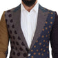 Elegant Multicolor Cotton Blazer