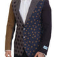 Elegant Multicolor Cotton Blazer