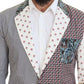 Multicolor Cotton Slim Fit Blazer