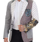 Multicolor Cotton Slim Fit Blazer
