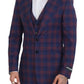 Elegant Purple Wool Blazer and Vest Set