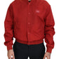 Radiant Red Nylon Bomber Jacket
