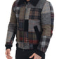 Multicolor Plaid Bomber Jacket with Luxe Blend