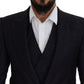 Elegant Slim Fit Three Piece Wool Suit