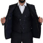 Elegant Slim Fit Three Piece Wool Suit