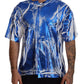 Chic Blue Cotton Crew Neck Tee