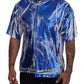 Chic Blue Cotton Crew Neck Tee