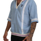Elegant Light Blue Linen Tee