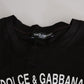 Sleek Black Crew Neck Tee with Exclusive Print
