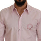 Exquisite Slim Fit Pink Cotton Shirt