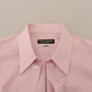 Exquisite Slim Fit Pink Cotton Shirt