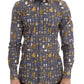 Elegant Grey Cotton Casual Men's Shirt