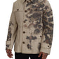 Elegant Beige Cotton Button-Down Shirt