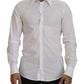 Elegant White Slim Fit Dress Shirt