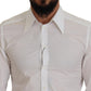 Elegant White Slim Fit Dress Shirt