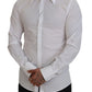 Elegant White Slim Fit Dress Shirt