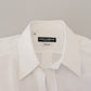 Elegant White Slim Fit Dress Shirt