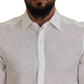 Elegant White Martini Dress Shirt