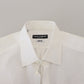 Elegant White Martini Dress Shirt