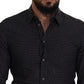 Elegant Polka Dot Cotton Dress Shirt