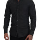 Elegant Polka Dot Cotton Dress Shirt