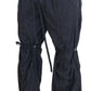Elegant Blue Washed Cotton Pants