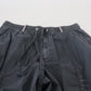 Elegant Blue Washed Cotton Pants