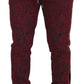 Elegant Red Wool Trousers for Men