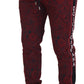 Elegant Red Wool Trousers for Men